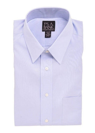 Jos A Bank SHIRTS Jos A Bank Slim Fit Travelers Collection Light Blue Cotton Dress Shirt