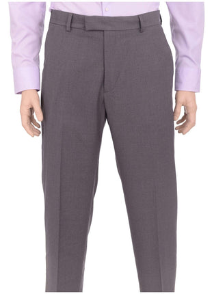 Kenneth Cole Reaction PANTS 36X32 Kenneth Cole Reaction Regular Fit Solid Gray Flat Front Washable Dress Pants