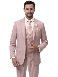 Thumbnail for Kent Park SUITS Kent & Park Mauve Pink Regular Fit Two Button 3 Piece Suit
