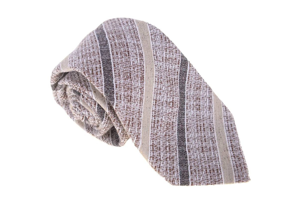 Kiton Ties For Amazon Kiton Napoli Mens Brown Textured Striped Seven Fold Handmade Knit Silk Necktie