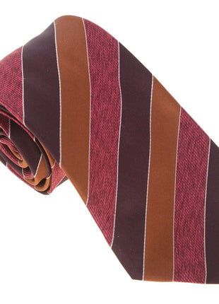 Kiton Ties For Amazon Kiton Napoli Mens Red Brown & Orange Striped Seven Fold Handmade Silk Necktie
