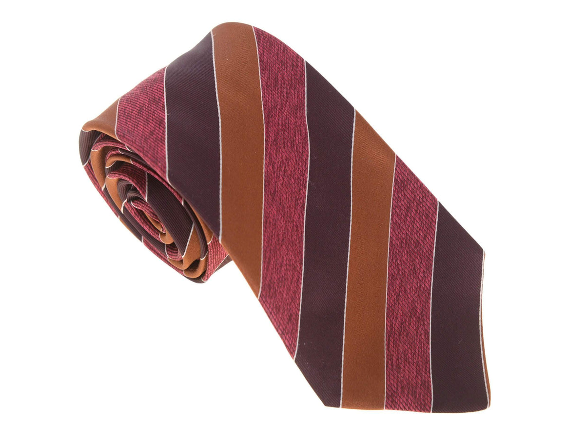 Kiton Ties For Amazon Kiton Napoli Mens Red Brown &amp; Orange Striped Seven Fold Handmade Silk Necktie