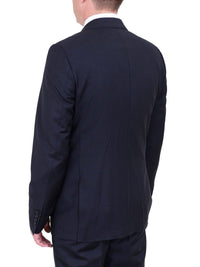 Thumbnail for Label E TWO PIECE SUITS The Suit Depot Mens Blue Tonal Mini Check 100% Wool Modern Fit Suit