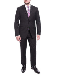 Thumbnail for Label M Bestselling Items Charcoal Dark Gray / 34S Mens Slim Fit Charcoal Dark Gray Two Button Wool Suit
