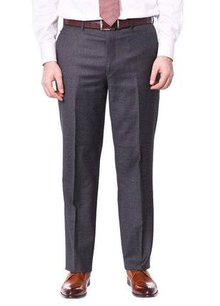 Label M Bestselling Items Mens Classic Fit Two Button 100% Wool Wrinkle Resistant Suit - Medium Grey