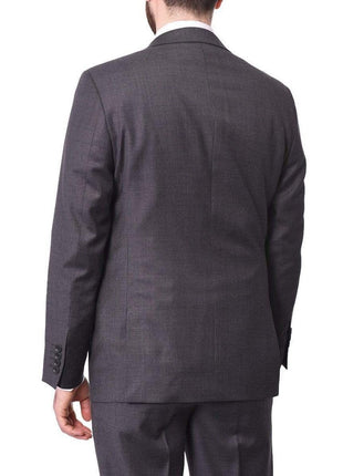 Label M Bestselling Items Mens Classic Fit Two Button 100% Wool Wrinkle Resistant Suit - Medium Grey