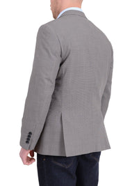 Thumbnail for Label M BLAZERS Classic Fit Taupe Brown Basketweave Two Button Wool Blazer Sportcoat