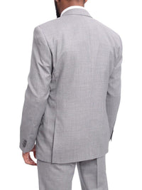 Thumbnail for Mens Extra Slim Fit Solid Light Gray Heather Two Button Wool Blazer Sportcoat - The Suit Depot