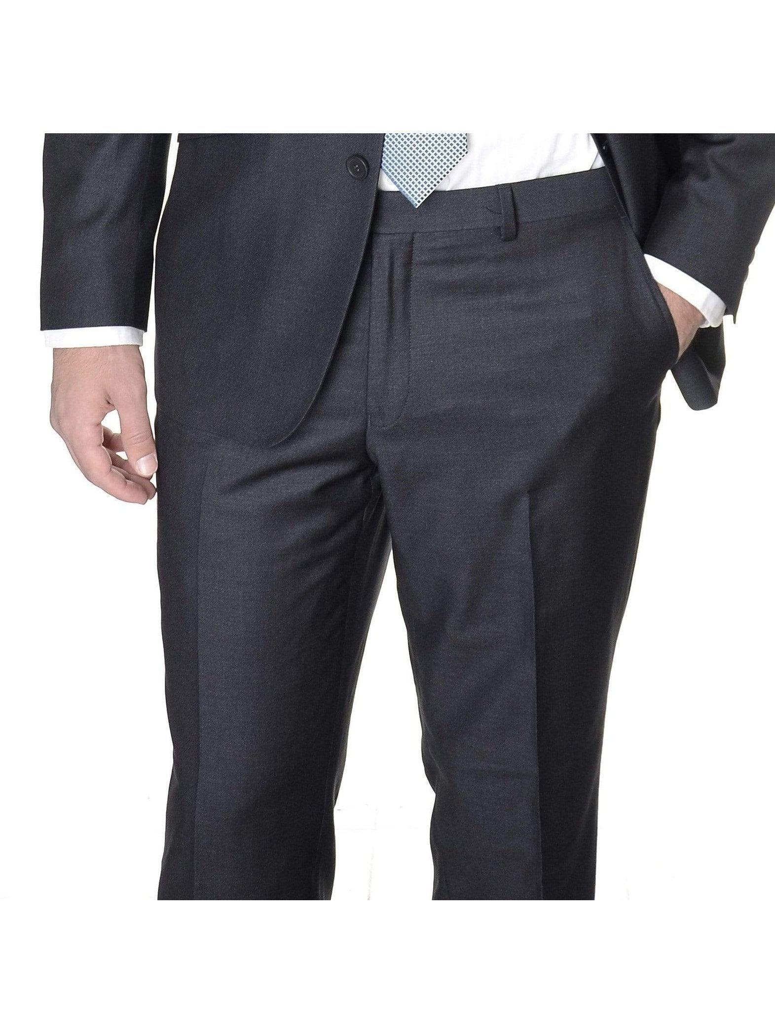 Shop Label M Gray 100% Wool Pants | The Suit Depot Shop Label M Gray 100% Wool Pants | The Suit Depot