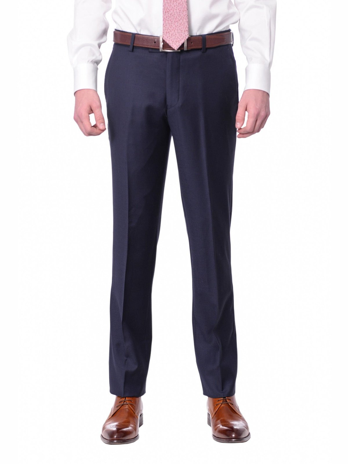 Shop Label M Slim Fit Navy Blue 100% Wool Dress Pants | The Suit Depot Shop Label M Slim Fit Navy Blue 100% Wool Dress Pants | The Suit Depot
