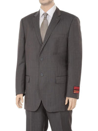 Thumbnail for Slim fit Brown Neat Textured Two Button Wool Suit - The Suit Depot
