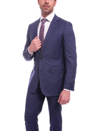 Thumbnail for Label M TWO PIECE SUITS 36S Mens Extra Slim Fit Heather Blue Two Button Wool Blend Suit