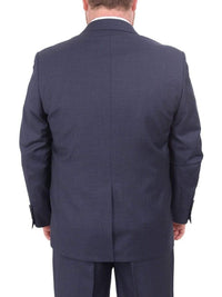Thumbnail for Label M TWO PIECE SUITS Mens Portly Fit Heather Blue Two Button Wool Blend Suit