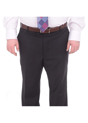 Lazetti Couture Sale Suits Lazetti Couture Men's Portly Fit Solid Navy Blue Two Button Wool 2 Piece Suit