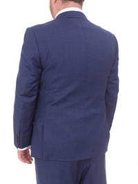 Thumbnail for Lazetti Couture Sale Suits Lazetti Couture Portly Fit Blue Textured Two Button Wool Suit