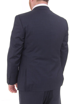 Lazetti Couture Sale Suits Lazetti Couture Portly Fit Navy Blue Textured Two Button Wool Suit