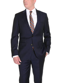 Thumbnail for London Fog TWO PIECE SUITS 38S Mens Extra Slim Fit Solid Navy Blue Two Button Wool Suit