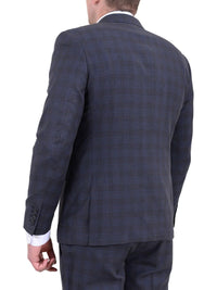Thumbnail for London Fog TWO PIECE SUITS Extra Slim Fit Charcoal Gray Plaid Two Button Wool Blend Suit
