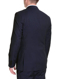 Thumbnail for London Fog TWO PIECE SUITS Mens Extra Slim Fit Solid Navy Blue Two Button Wool Suit