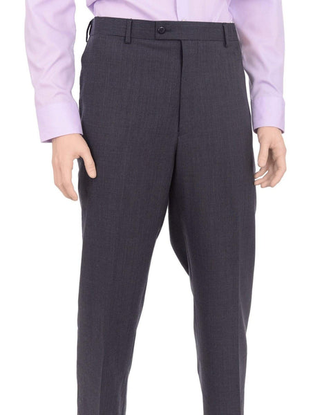 Louis Raphael Men's Luxe 100% Wool Pleated Dress Pant with Hidden