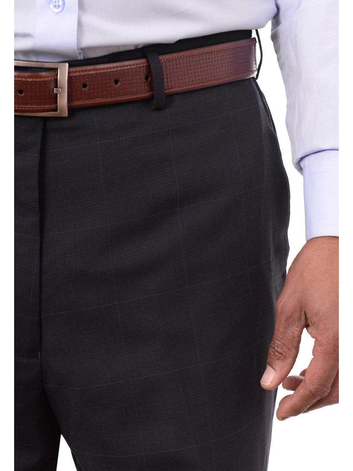Louis Raphael Mens Size 34/32 Black Dress Pants Slacks Trousers Polyester  Wool