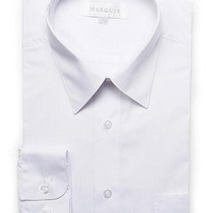 Marquis Bestselling Items 18 34/35 Marquis Mens Classic Fit Solid White Cotton Blend Dress Shirt