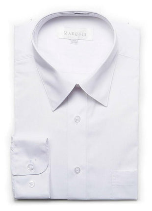 Marquis Bestselling Items 22 36/37 Marquis Mens Classic Fit Solid White Cotton Blend Dress Shirt