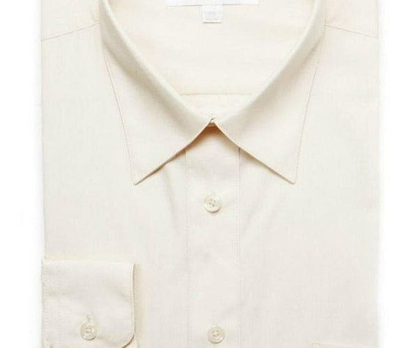 Shop Marquis Off White Cotton Blend Dress Shirt | The Suit Depot
