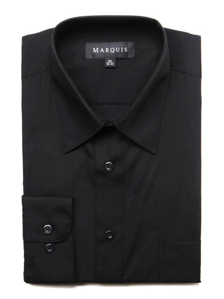 Shop Marquis Black Cotton Blend Dress Shirt | The Suit Depot Shop Marquis Black Cotton Blend Dress Shirt | The Suit Depot