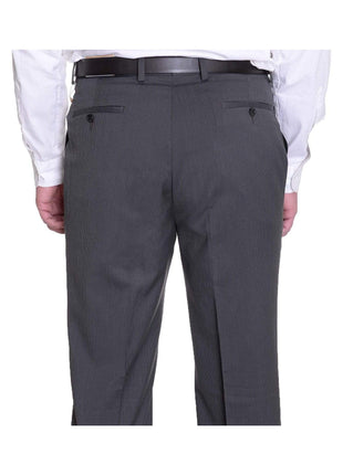 Michael Kors PANTS Michael Kors Regular Fit Gray Textured Stretch Fabric Flat Front Dress Pants