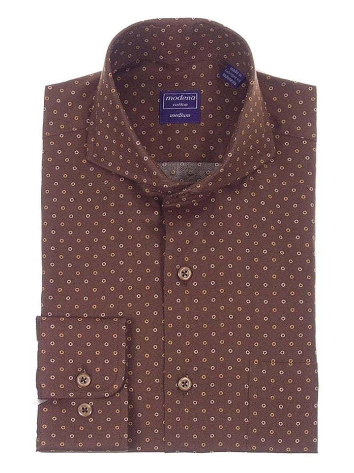 Chocolate brown dress shirt online