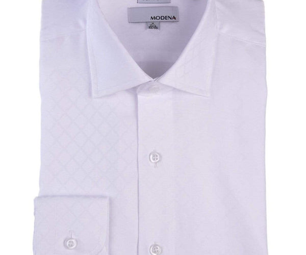 diamond pattern dress shirt Wessi Green Diamond Patterned Slim Fit Cotton Shirt for Men, S