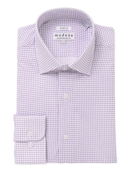 16.5 36 37 slim fit dress shirt Gentlemens Collection Men's Slim Fit Long Sleeve Solid Dress Shirt Lavender / 16.5" Neck 36/37" Sleeve