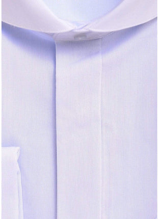 Modena SHIRTS Mens Classic Fit Light Blue Cutaway Collar French Cuff Cotton Blend Dress Shirt