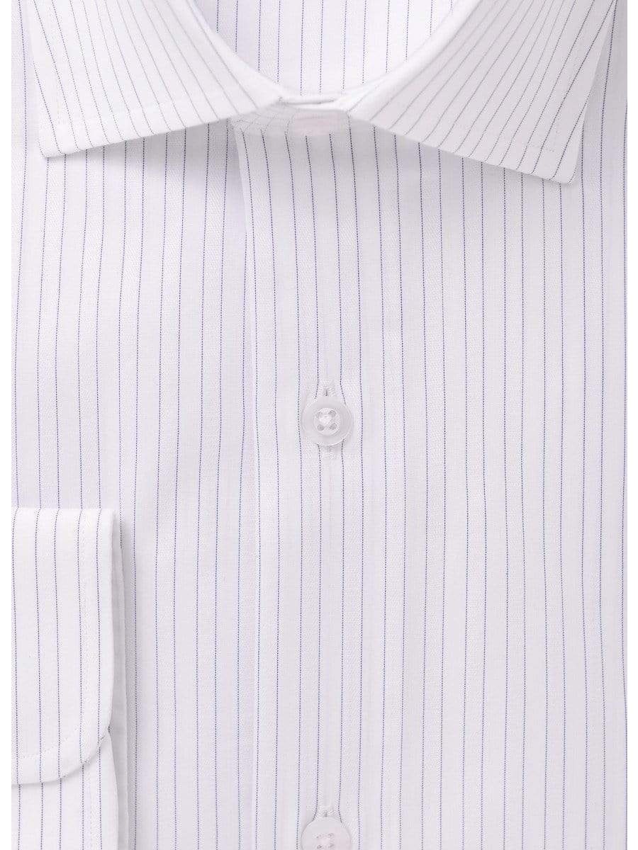 Shop Blue & White Striped Stretch Cotton Blend Dress Shirt | The Suit Depot Shop Blue & White Striped Stretch Cotton Blend Dress Shirt | The Suit Depot