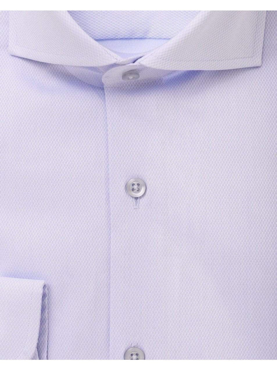 Modena SHIRTS The Suit Depot Men?s Cotton Solid Blue Slim Fit Stretch Dress Shirt