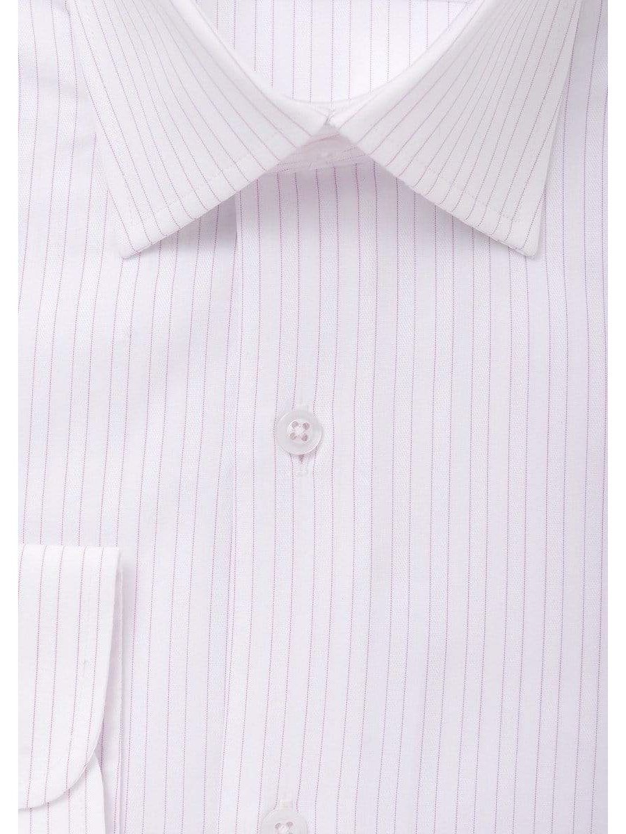 The Suit Depot Mens Cotton Pink Striped Slim Fit Stretch Dress Shirt, 17 1/2 / 32/33 The Suit Depot Mens Cotton Pink Striped Slim Fit Stretch Dress Shirt, 17 1/2 / 32/33