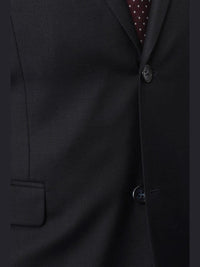 Thumbnail for Montefino Uomo BLAZERS Montefino Mens Solid Navy Blue 100% Wool Slim Fit Blazer Sportcoat