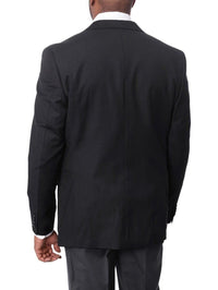 Thumbnail for Montefino Uomo BLAZERS Montefino Mens Solid Navy Blue 100% Wool Slim Fit Blazer Sportcoat