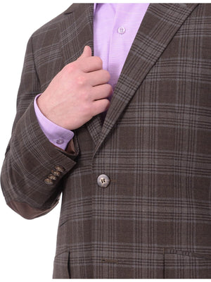 Plaid blazer with hot sale elbow patches