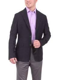 Thumbnail for Napoli BLAZERS Mens Napoli Extra Slim Fit Navy Heather Unlined Wool Blazer Sportcoat