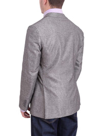 Thumbnail for Napoli BLAZERS Mens Napoli Gray Sharkskin Half Canvassed Wool Silk Blend Blazer Sportcoat