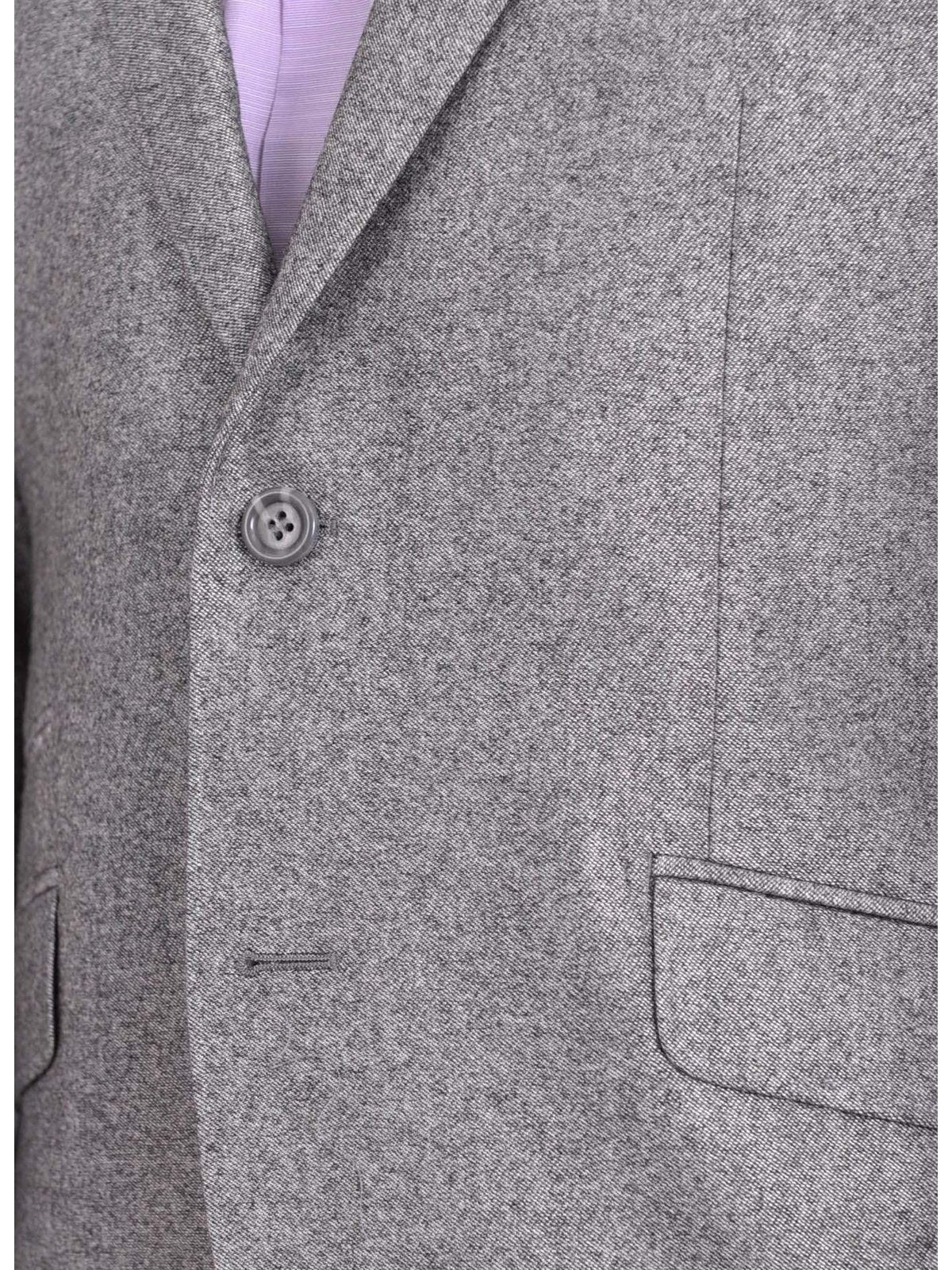 Napoli BLAZERS Mens Napoli Gray Sharkskin Half Canvassed Wool Silk Blend Blazer Sportcoat