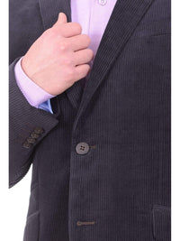 Thumbnail for Close Up of Buttons and Lapel of Navy Corduroy Cotton Sportcoat 