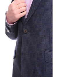 Thumbnail for Napoli BLAZERS Napoli Slim Fit Blue Check Two Button Half Canvassed Reda Wool Blazer Sportcoat