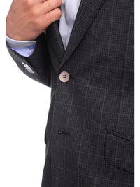 Thumbnail for Napoli BLAZERS Napoli Slim Fit Blue Windowpane Plaid Half Canvassed Super 150s Wool Blazer