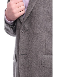 Thumbnail for Napoli BLAZERS Napoli Slim Fit Gray Herringbone Half Canvassed Cashmere Blazer Sportcoat