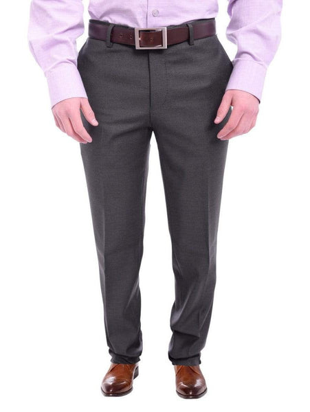 Shop Napoli Gray 100% Wool Pants | The Suit Depot