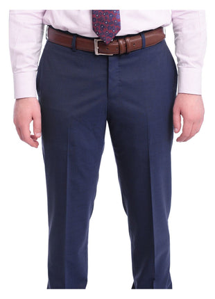 Napoli Sale Suits Men's Napoli Slim Fit Solid Blue Two Button Half Canvassed Italian Wool Suit