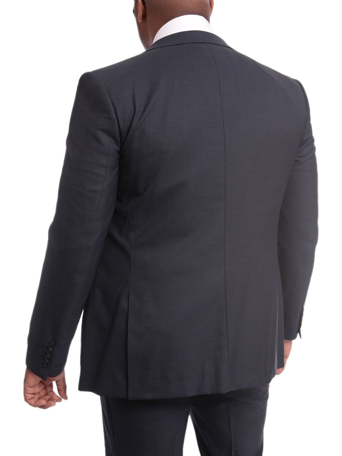 Napoli SUITS Men&#39;s Napoli Classic Fit Navy Blue Two Button Wool Cashmere Blend Suit